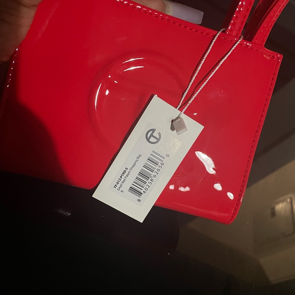 Small Red Patent Telfar Bag - Picture 7 of 10